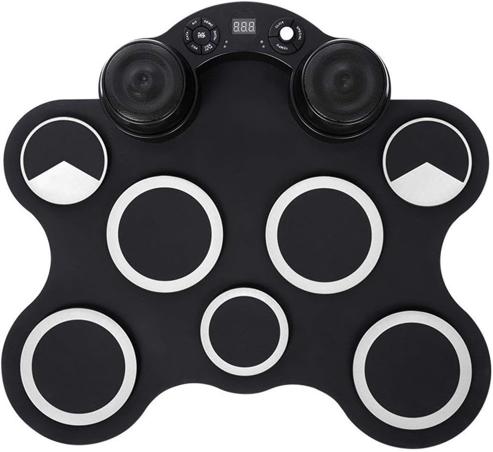 7 Silicon Pads Practice Electronic Drum Set Support DTX