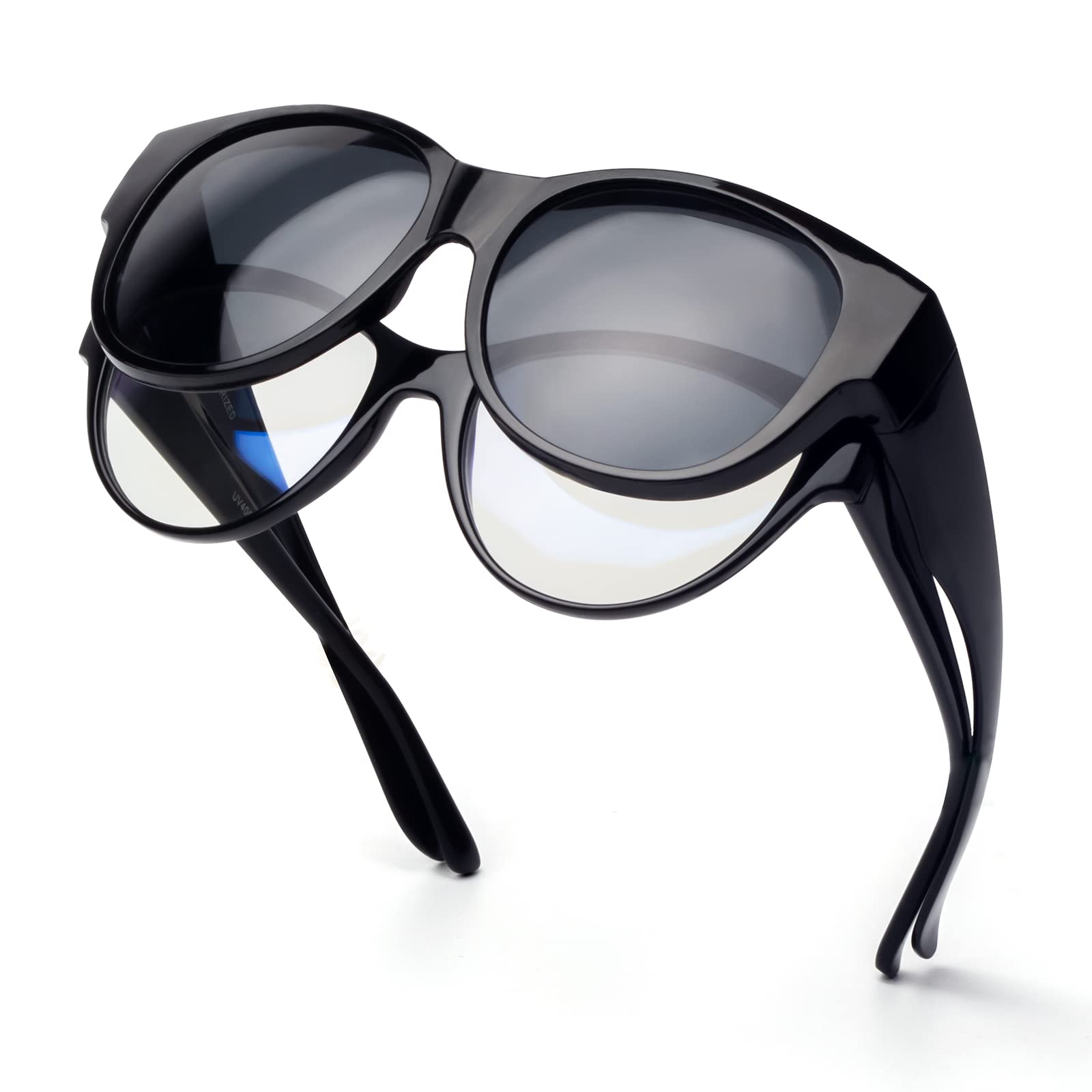 Face Shadow Polarized Sunglasses Fit Over Glasses, Sunglasses for Women to Go Over Glasses UV Protection Lightweight