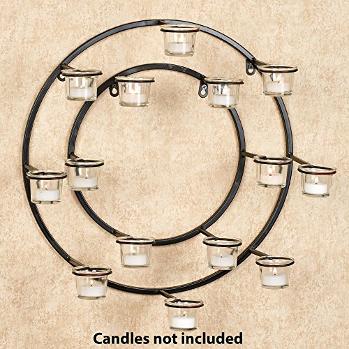 A&B Home Metal/Glass Candle Holder, 31 by 5.4 by 12-Inch