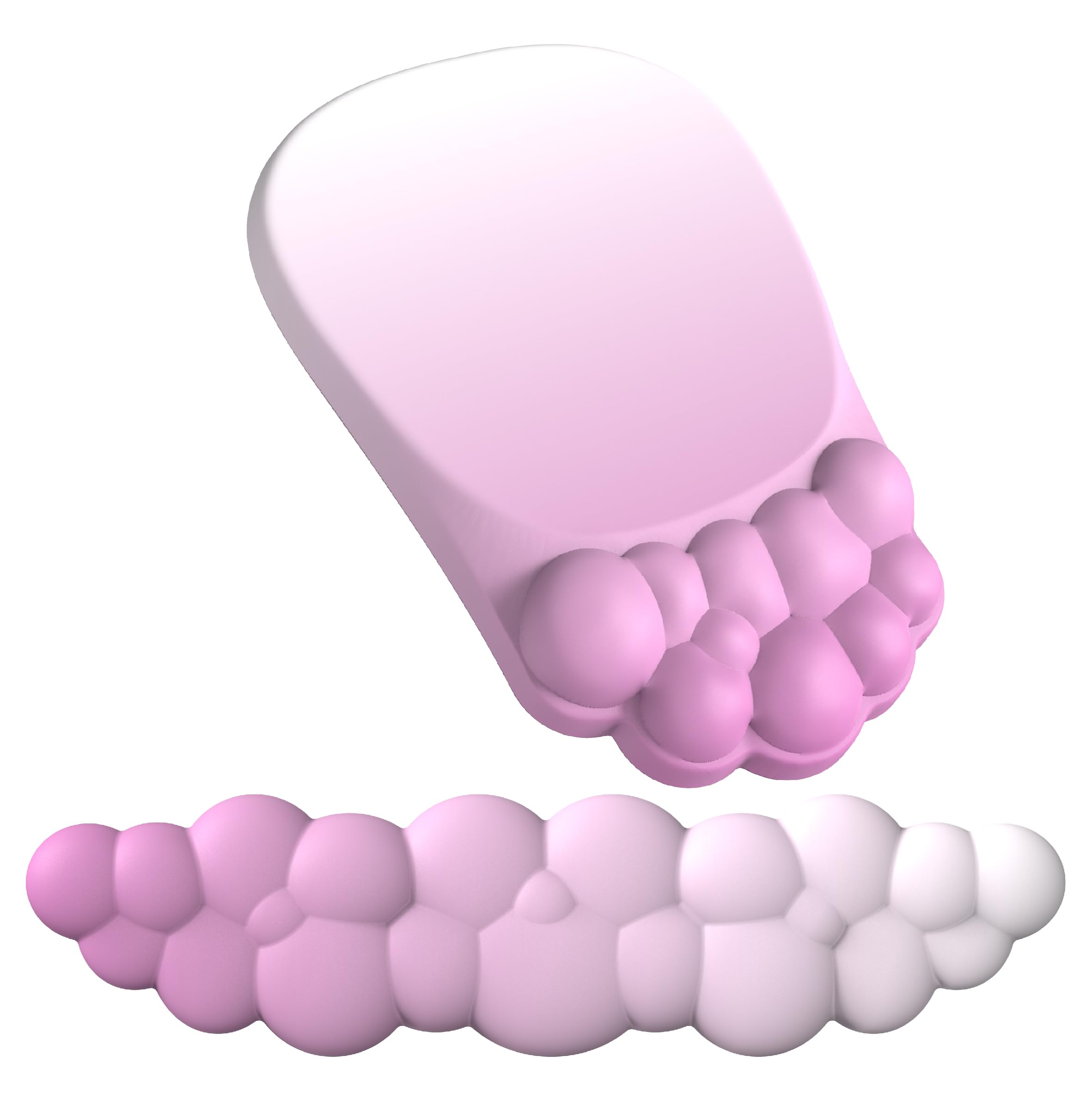 ANGKOYT Ergonomic Mouse Pad and Keyboard Rest, 2 in 1 Cloud Wrist Rest + Mouse Pad, Non-Slip for Easy Typing & Wrist Pain Relief - Flower Gradient