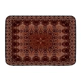 NA Alfombra de baño, patrón árabe Persa de Encaje Vintage del Estilo de la Alfombra del Palacio del Imperio otomano, Alfombrillas de Felpa para decoración de baño con Respaldo Antideslizante