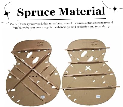 Spruce Brace Wood Kit for Guitar - Acoustic Guitar Luthier Tool & Accessories, Repair & Maintenance Kit