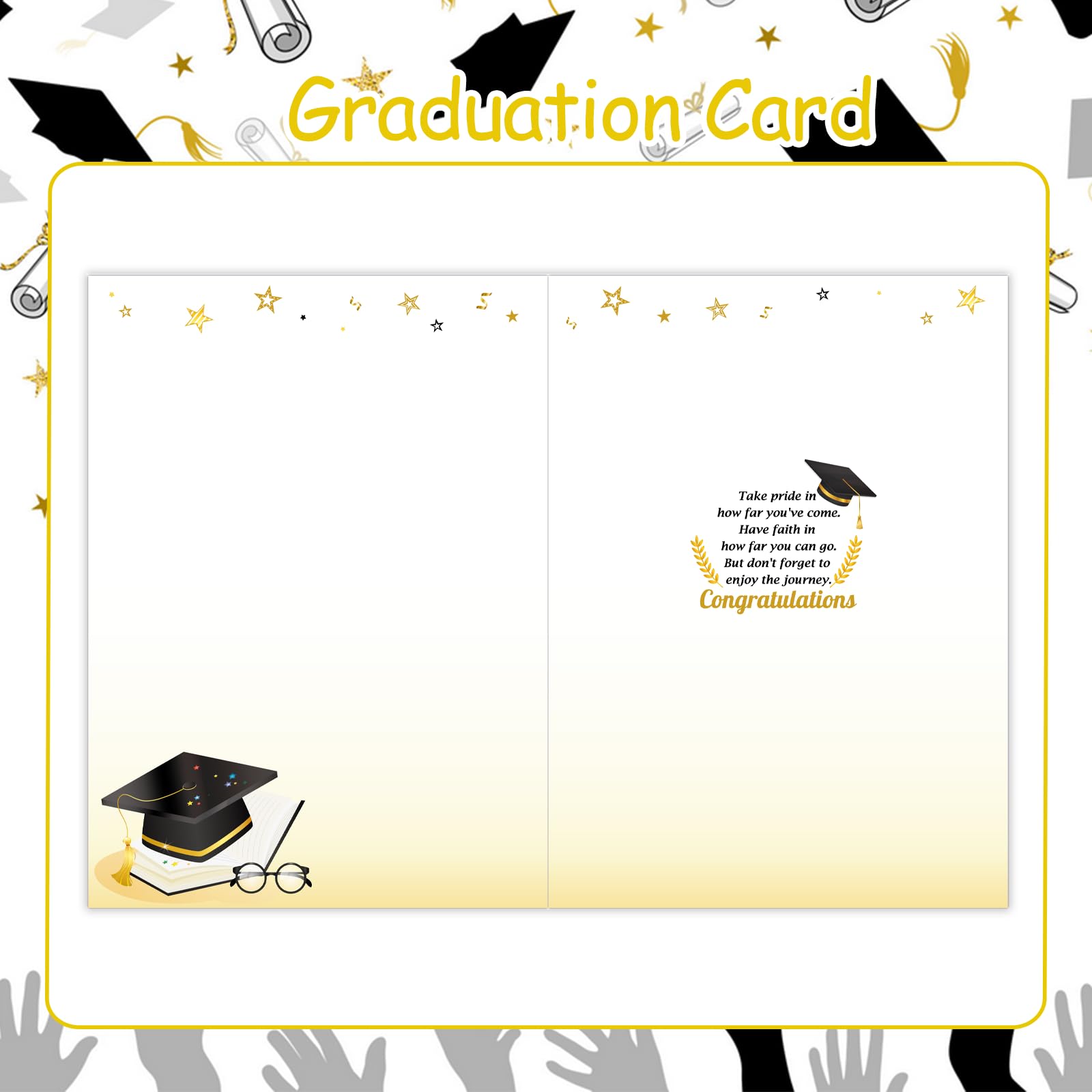 HOWAF Masters Graduation Card, Mastered It! Degree Congratulations Card with Keyring, Masters Graduation Gifts for Her Him - Image 4