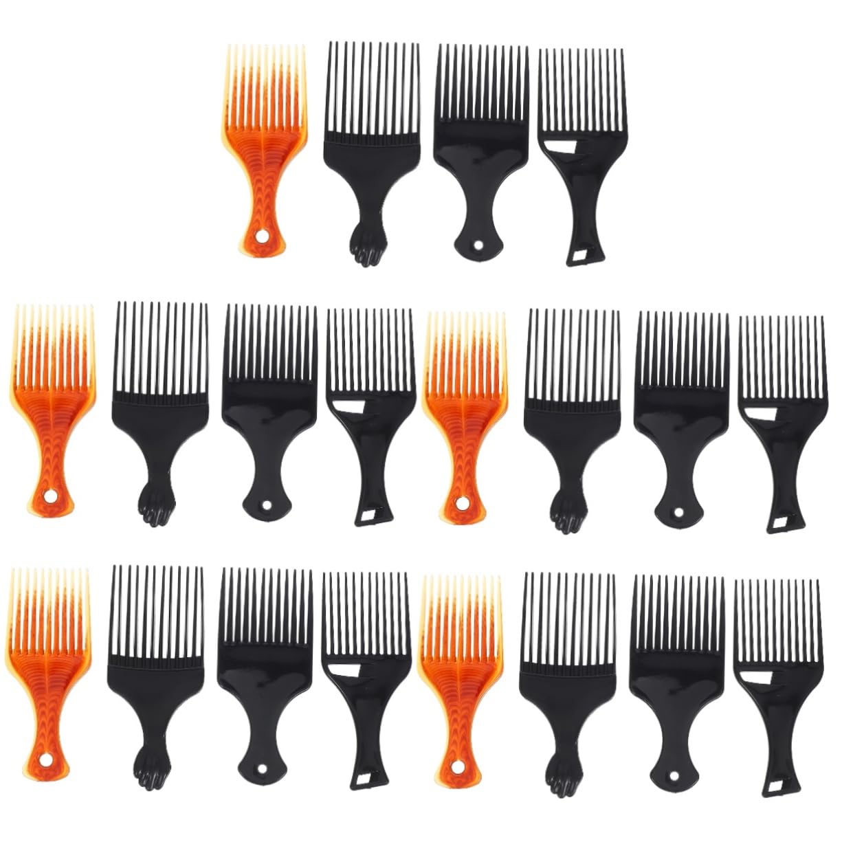 Healeved 20stücke Teiliges Haarschneidekamm Kunststoff Multifunktionale Afro-kämme Für Haarstyling Für Herren Inklusive Breiter Und Schmaler Zinken Für Frisuren Und Kopfhautmassage