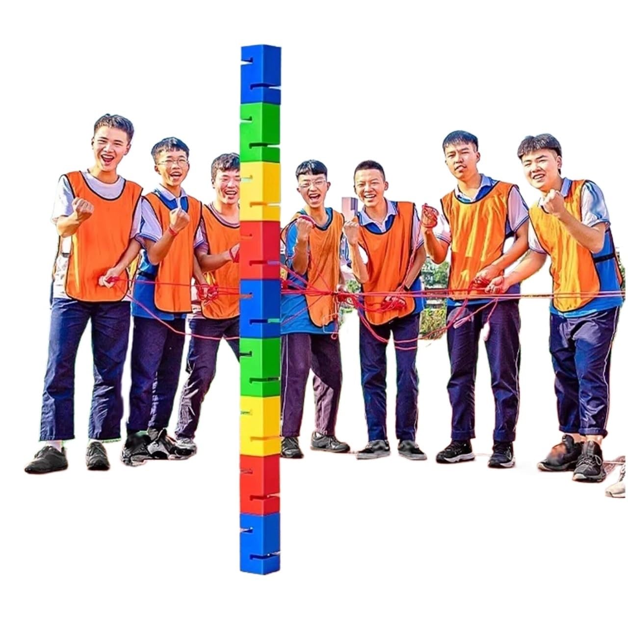 Zestaw klocków do budowania w zespole, Zestaw do gry Team Building Tower dla dorosłych i grupowych Wielokolorowy 5/8/10 szt(Green,8PCS)