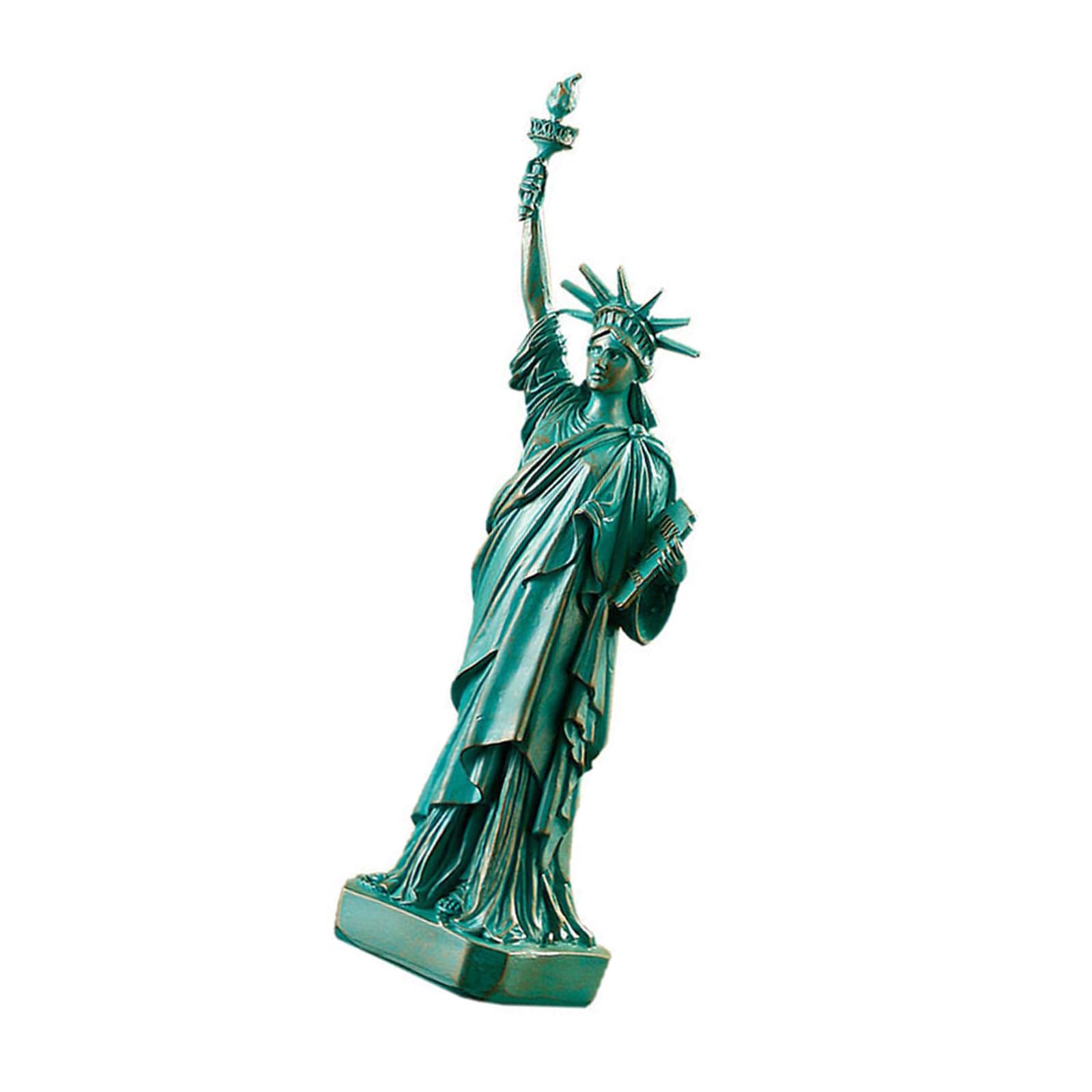 Figurine miniature de la Liberté teinte cuivrée 30,5 cm objet décoration maison original