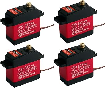 DS3225 Waterproof 55.1 lbs 25 kg Digital Servo, Full Metal Digital Steering Servo, 25T Servo Arm, Compatible with RC 270
