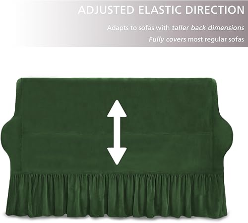Miniatura 5 de NICEEC Funda de Sofá Súper Suave de 1 Pieza Verde Funda Elástica para Sofás Stretch Universal Spandex Fundas de Sofá para Sala de Estar Fácil Ajuste