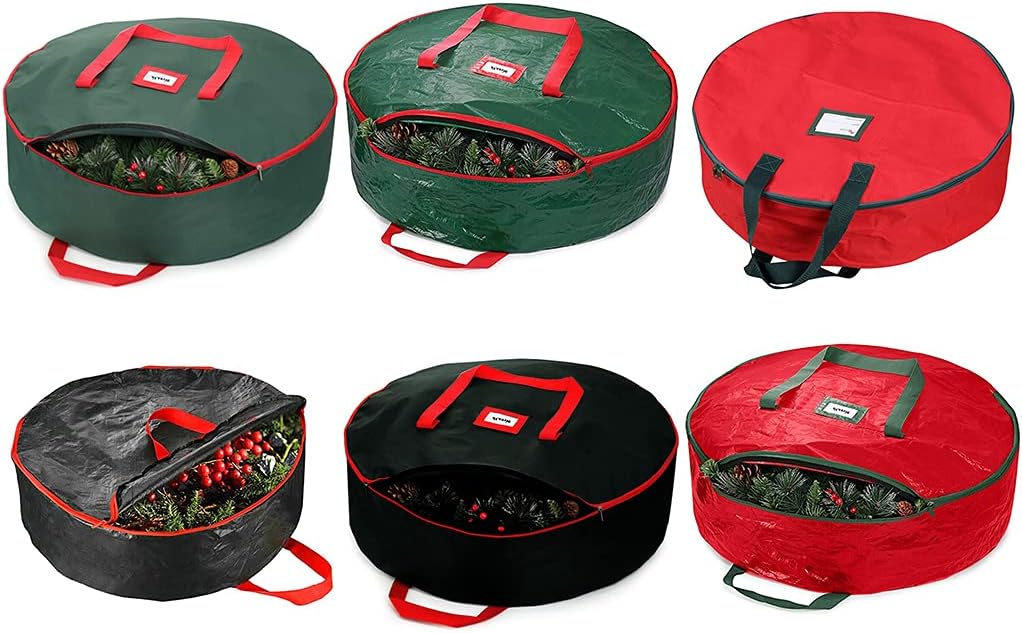 Christmas Wreath Bags PE Storage Bags Christmas Wreath Storage Bags Storage Bags Home Office Collection Container