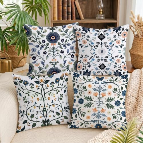 Housse de coussin 65x65cm lot de 4 double face imperméable et lavable