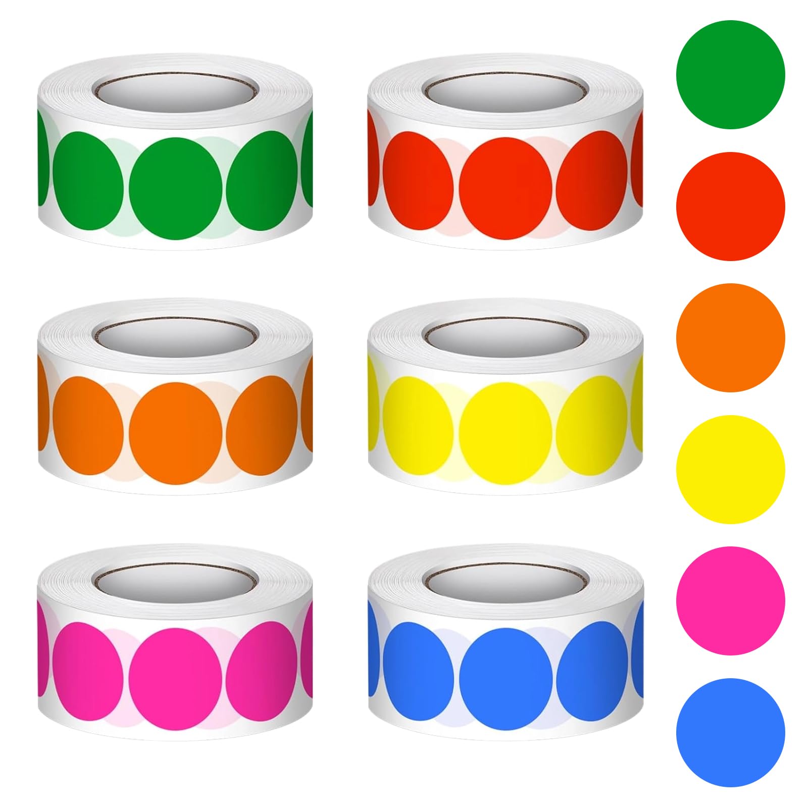 600 Adesivi Colorati A Pois Pastello Morandi, Etichette Autoadesive Per Codifica E Decorazione, Diametro 20mm, Per Diario, Album E Organizzazione Casa
