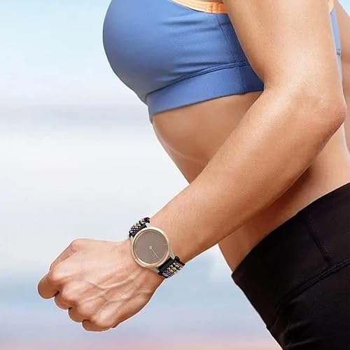 Miniatura 6 de Bolesi Paquete de 3 correas elásticas de nailon de 0.71 pulgadas para Garmin Venu 2S  Venu 3S Vivoactive 4SVivoactive 3S, correa deportiva suave de