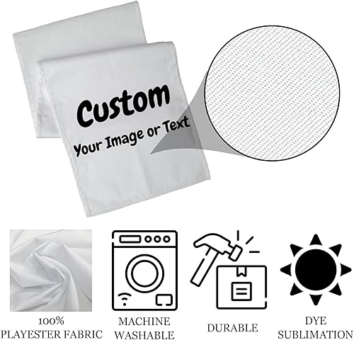 Miniatura 4 de Camino de mesa personalizado, caminos de mantel personalizados con logotipoimagentexto, caminos de mesa personalizados para fiestas, ferias,