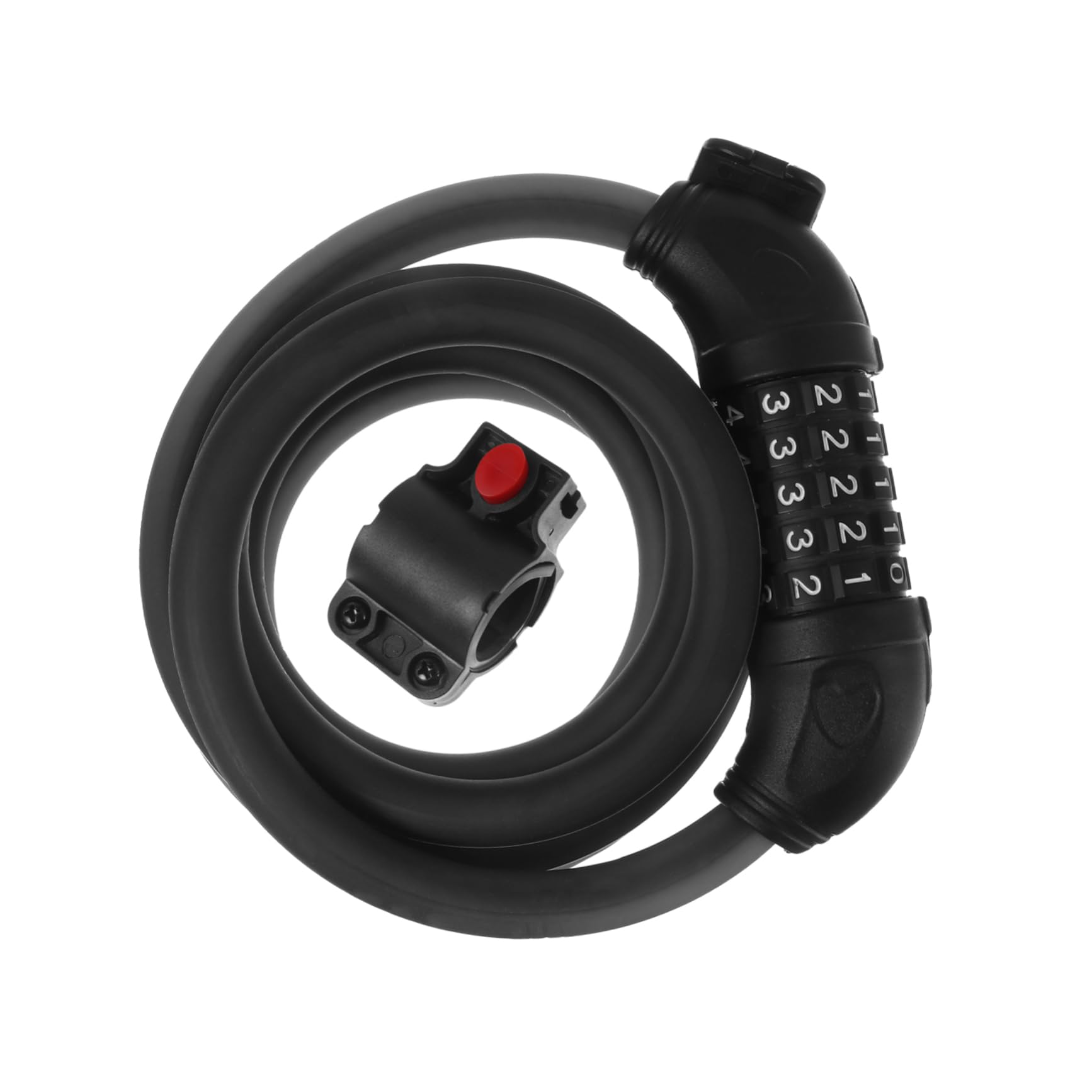 Lucchetto Catena per Bici Lucchetto di Sicurezza Cifre Ripristinabile Nero Adatto Biciclette Cancelli Recinzioni Scale