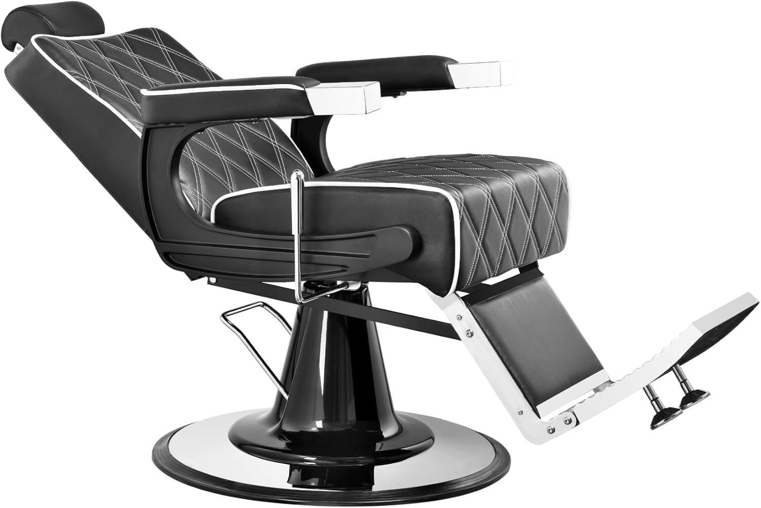 Genérico Sillón Barbero hidráulico reclinable y Giratorio con reposabrazos Modelo Temple 2.0