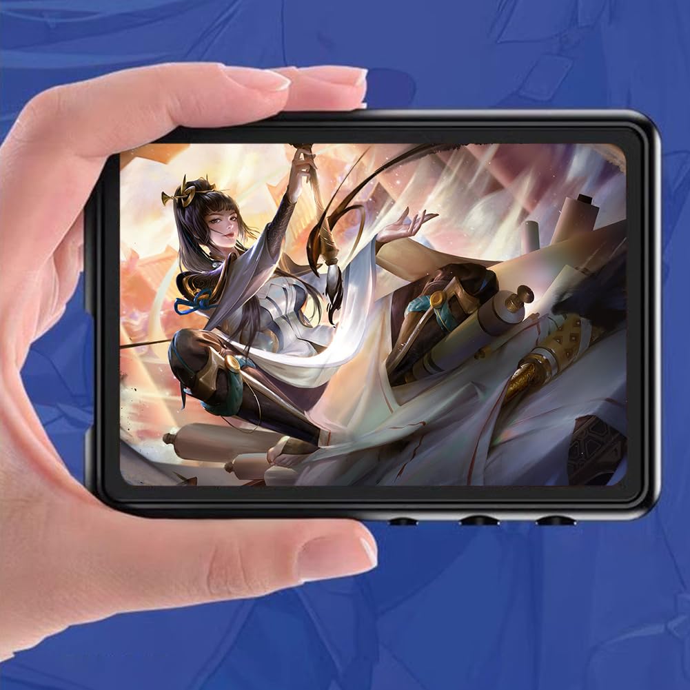 Reproductor MP3 MP4 con pantalla táctil completa Bluetooth 5.3, reproductor de música sin pérdidas con radio FM y grabación