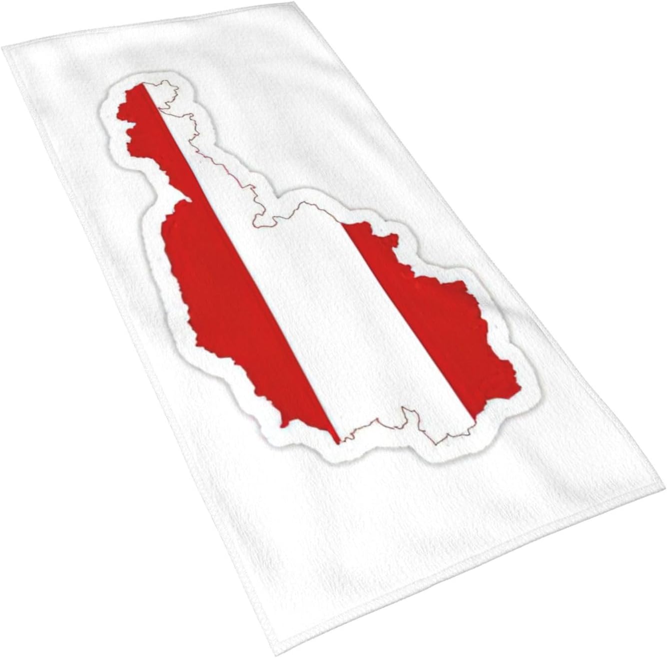 Austrian Flag Map Print Hand Towels for Kitchen, Decorative Bathroom Towels Decor Farmhouse Cute for Men Women Gifts