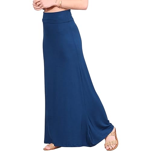 Popana Womens Long Maxi Skirt - Long Skirts for Women Trendy - Casual Convertible Sundress Plus Size Maxi Skirt