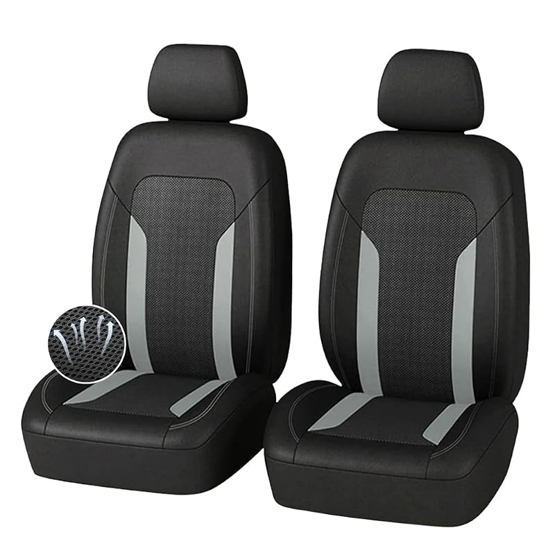 Kit com 4 Capas para Bancos de Carro carleef com Tela Respirável e Espuma Cinza