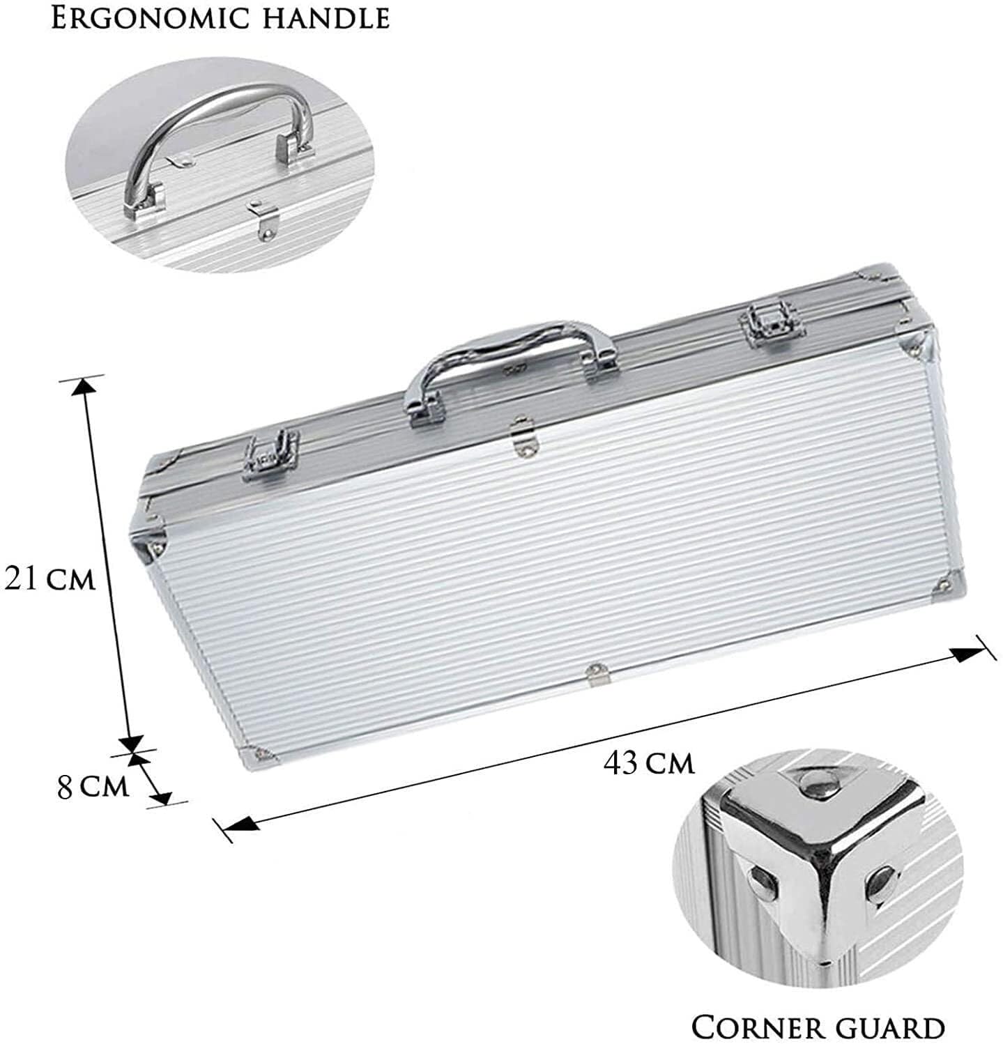 Set di 10 Accessori per Barbecue, Kit di Utensili per Barbecue in Acciaio Inossidabile per Campeggio all'aperto e Cortile