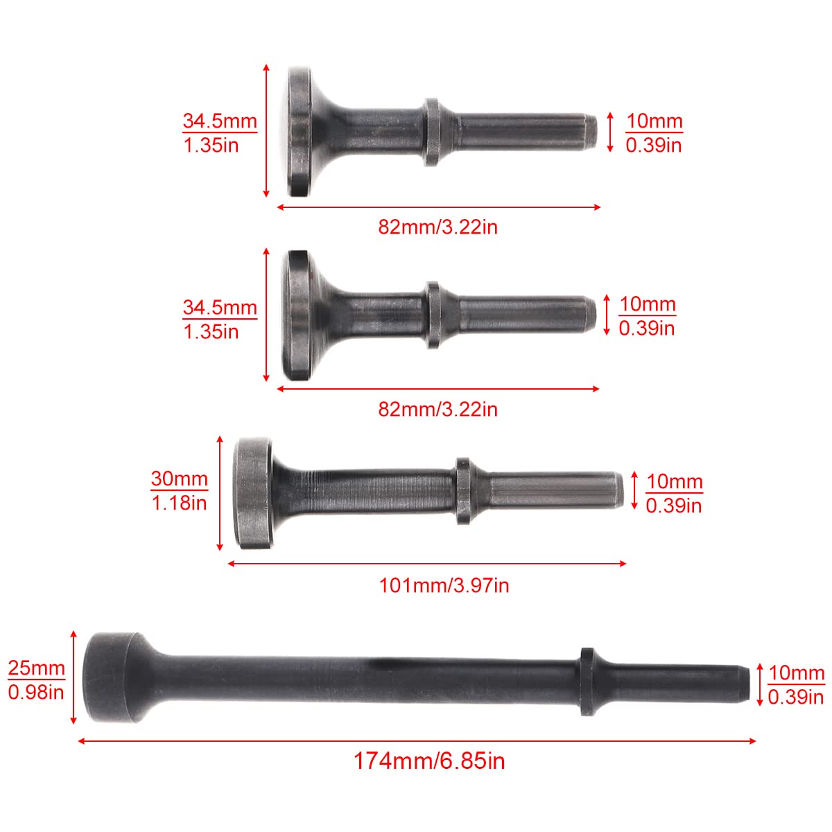 Snapklik.com : Air Hammer Bits, 4 Pcs Smoothing Pneumatic Air Chisel ...