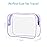 F-color TSA Approved Toiletry Bag - 3 Pack Clear Toiletry Bags Clear Makeup Cosmetic Bags for Women, Quart Size Travel Bag, Carry on Airport Airline Compliant Bag, Macaron Purple(for age 12 or above)