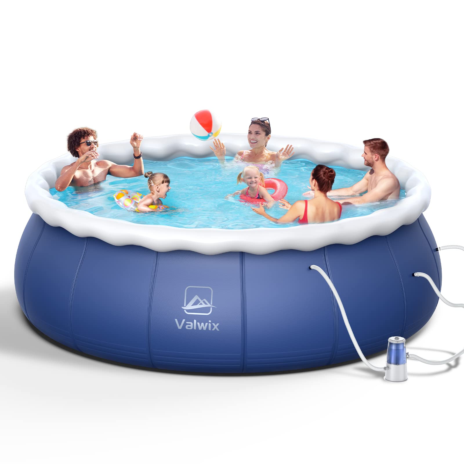 Buy Valwix 15ft Above Ground Pool with 1200 GPH Filter Pump, Inflatable