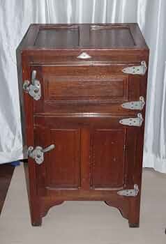 Amazon.co.jp: アンティーク木製冷蔵庫氷冷蔵庫収納ビンテージ家具昭和