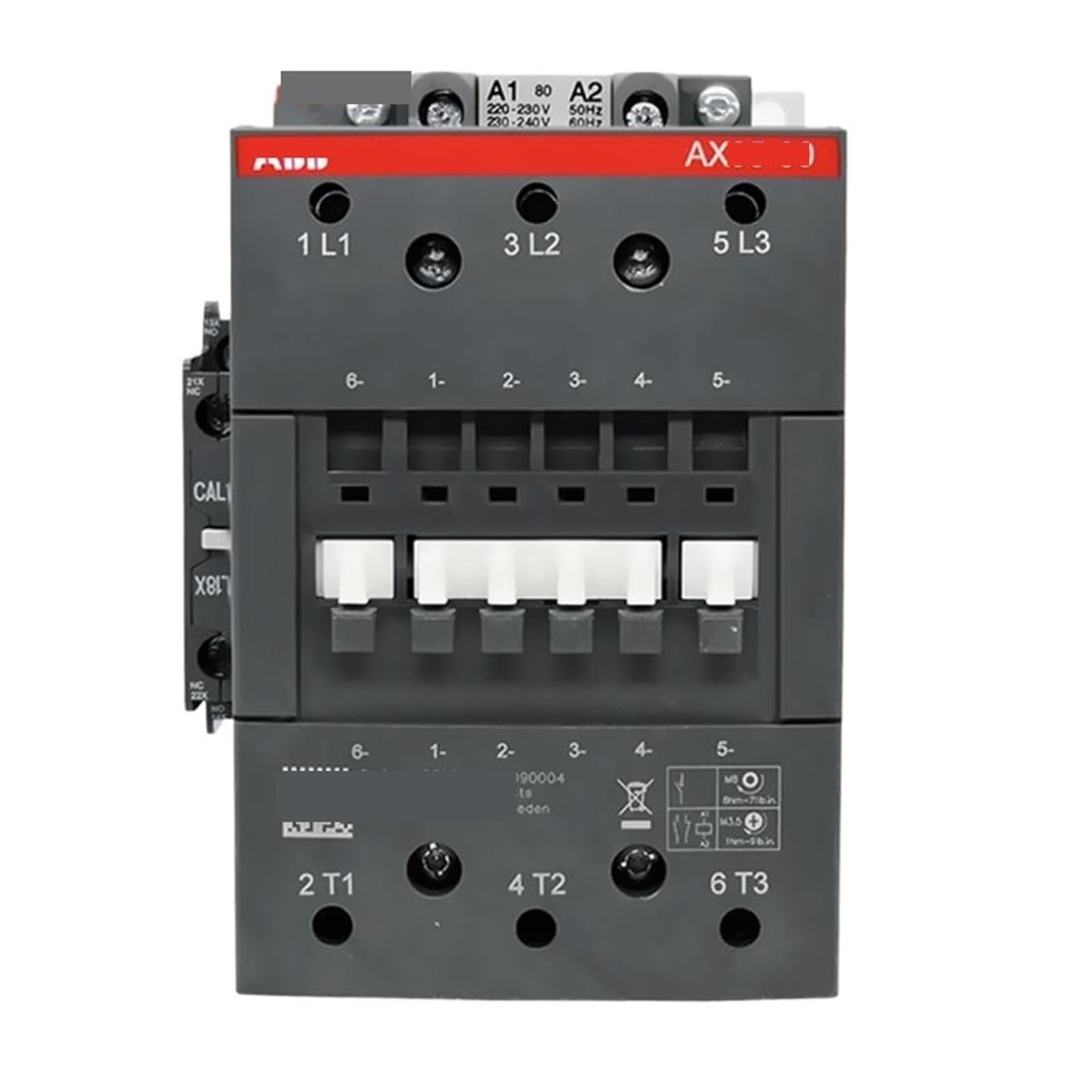 Contactor de CA 95A 3P para solucionar cortes por sobrecarga en motores de alta potencia