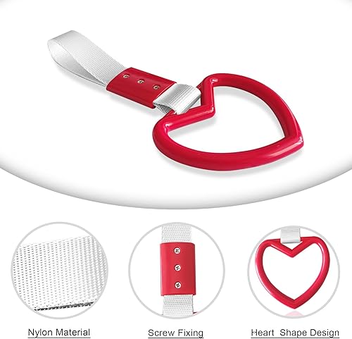 Miniatura 3 de Extractor de automóvil en forma de corazón de 2 piezas con dije de deriva, anillo de advertencia de parachoques trasero, extractor en forma de