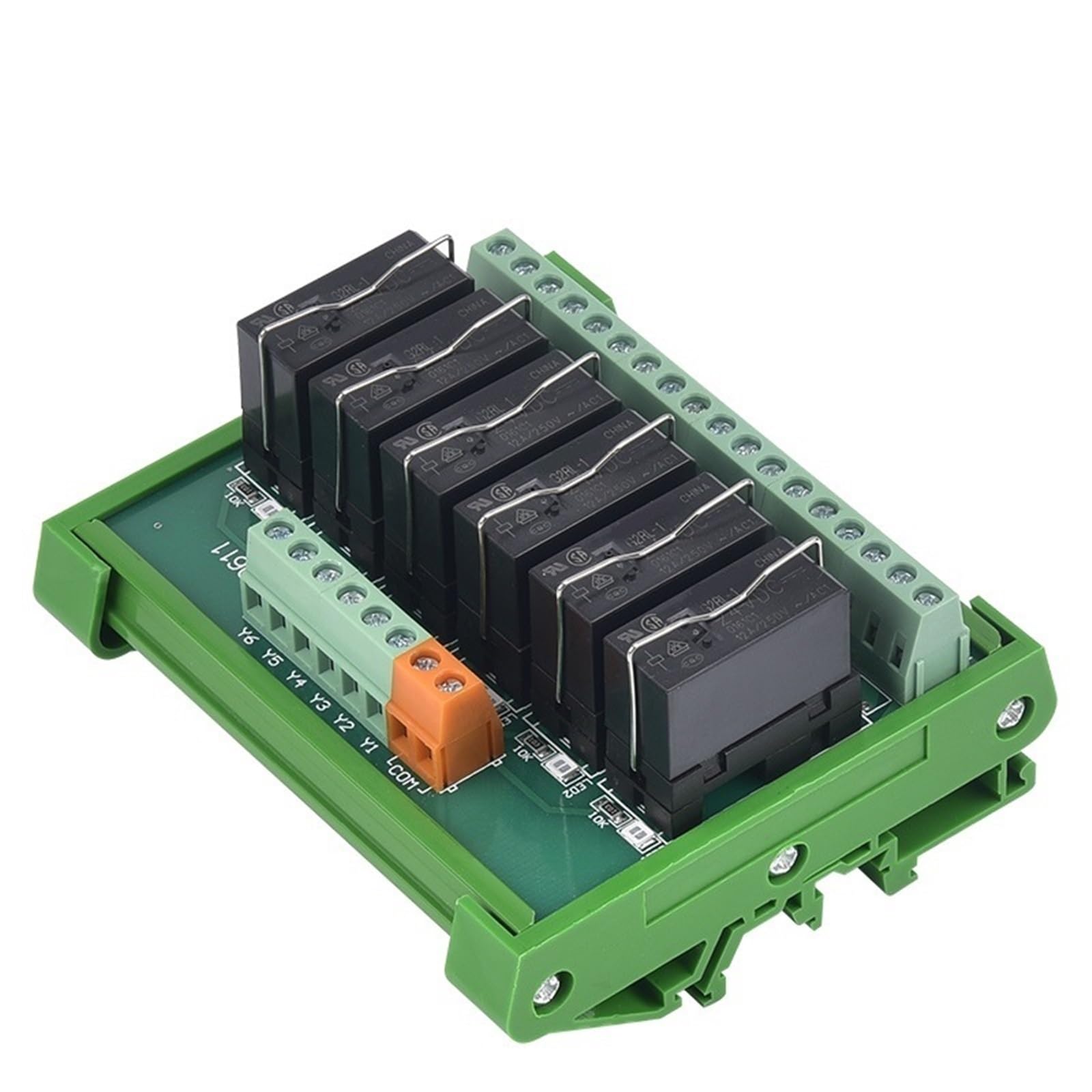 1PCS 2/4/6/8/10/12/16 Canali Modulo Relè Scheda Amplificatore relè Inseribile su Guida Din Installare NPN/PNP Compatibile 1NO + 1NC 5V 12V 24V(6 Channel,5VDC)