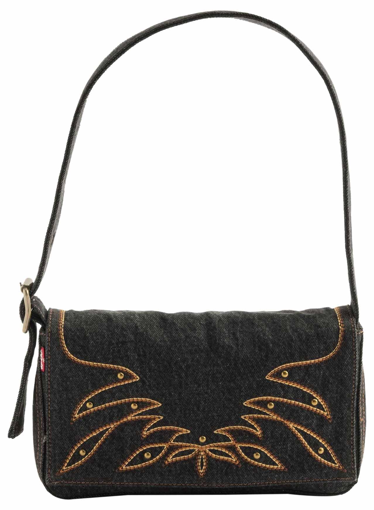 Levi's Brannan Shoulder Bags/Handbags, Black Dark Wash 3, One Size, Black Dark Wash 3, One Size