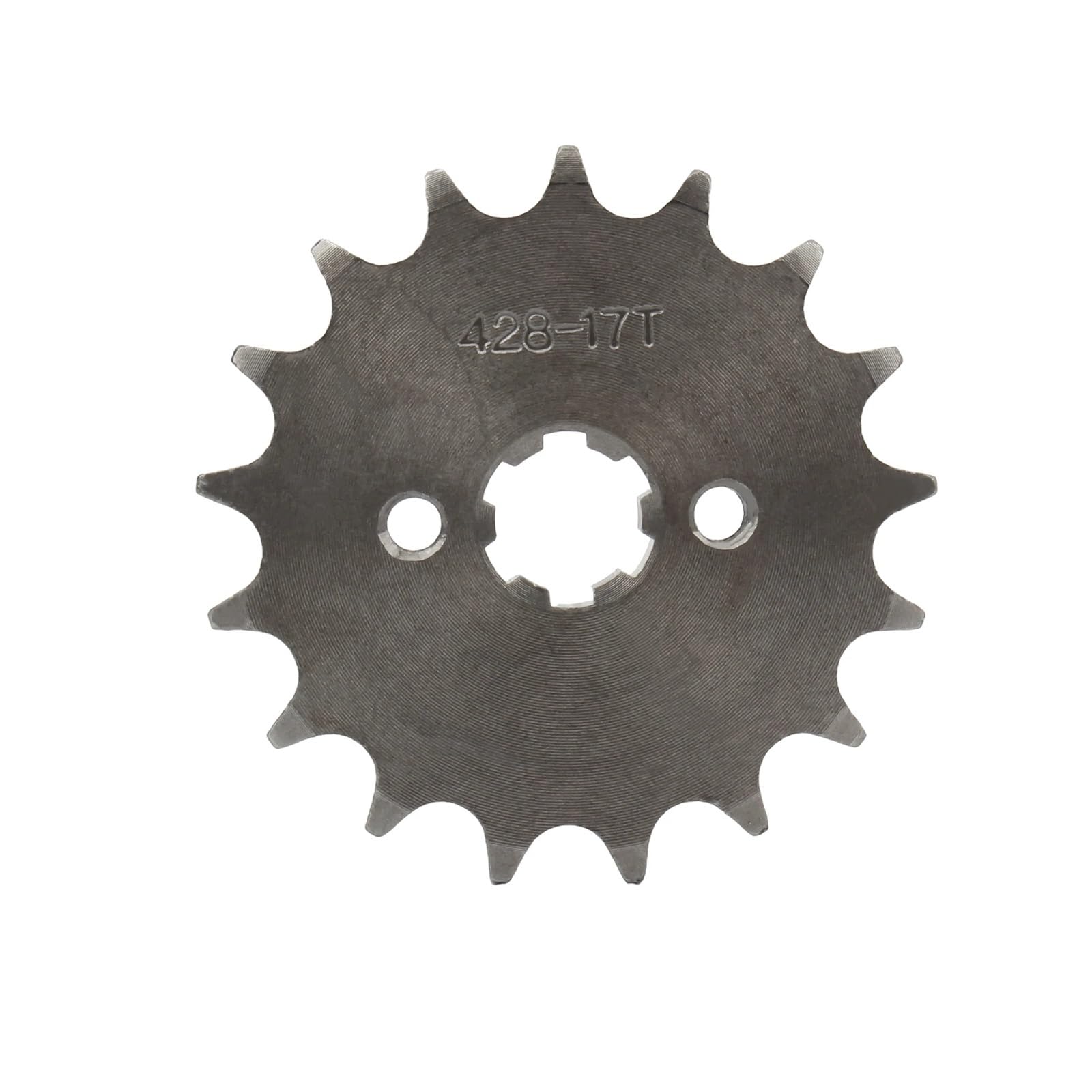 NKURTPC Motorcycle Sprocket 428 12T 13T 14T 15T 16T 17T 17mm Motorcycle Front Engine Sprocket With Retainer Plate Locker(17T)