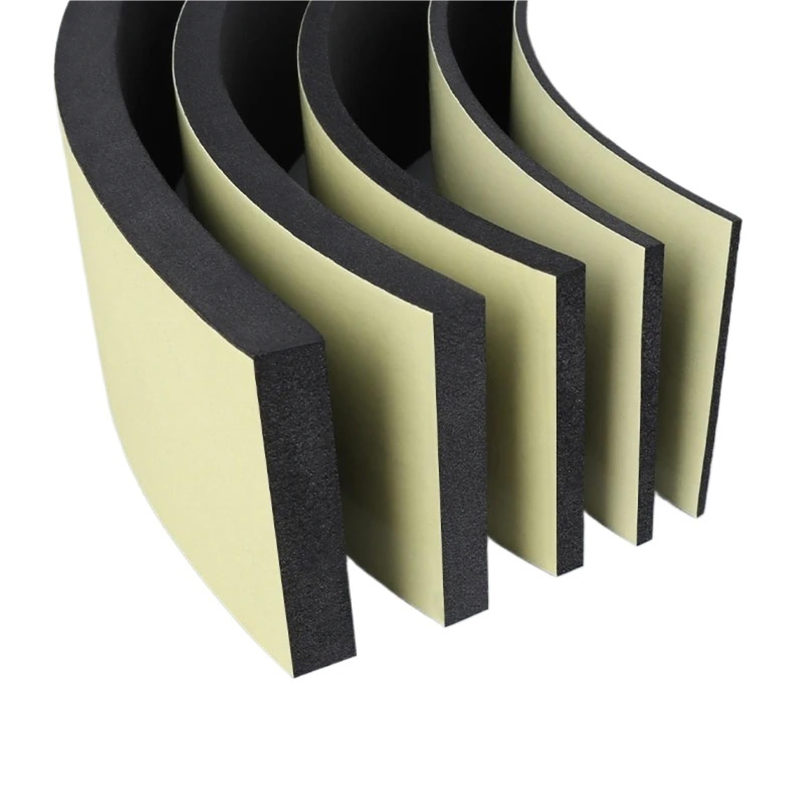 Cinta de espuma autoadhesiva para burletes, Cinta autoadhesiva de sellado espuma neopreno, espesor negro 1-50mm, ancho 10-40mm, longitud 10m(THICKNESS 10MM-40MM)