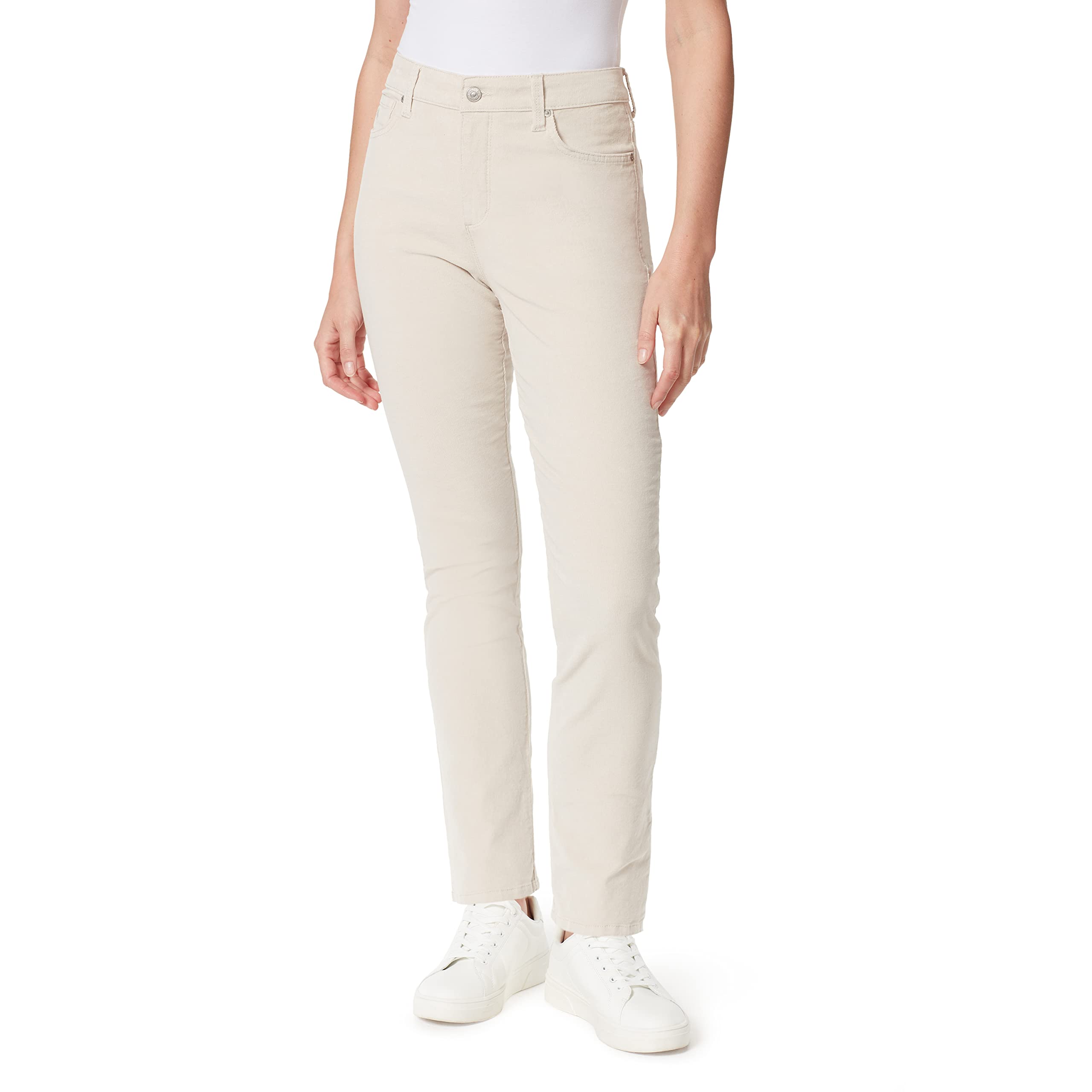 Gloria Vanderbilt Womens Amanda Corduroy Slim High Rise Pant Regular