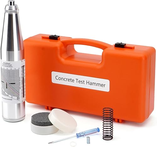 Martillo de rebote de hormigón, probador de martillo de hormigón, 10-60Mpa (1450-8702psi), probador de hormigón herramienta portátil medidor de