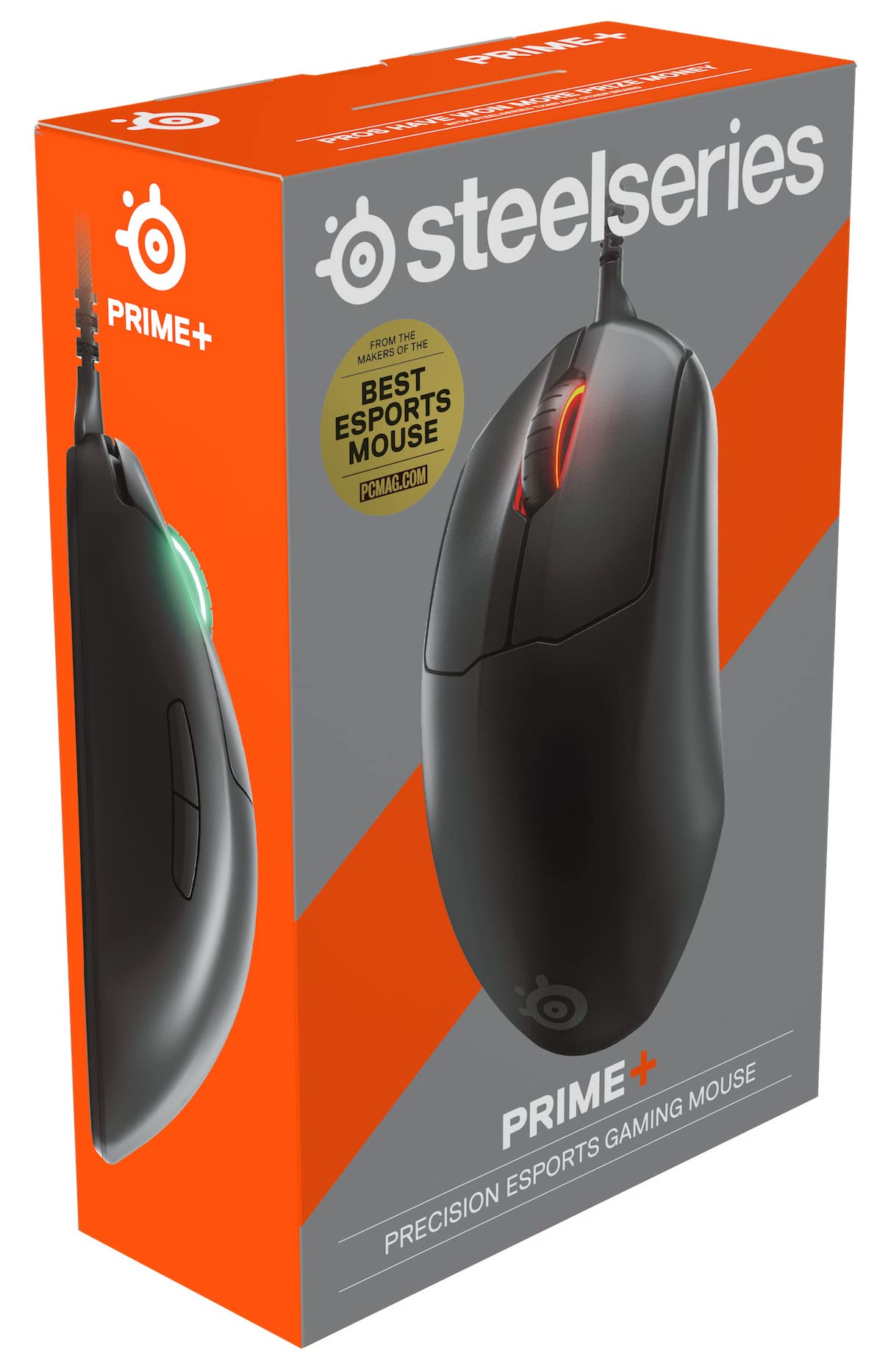 SteelSeries Prime+ - USB Souris de jeu Esports Performance - Capteur optique TrueMove Pro de 18 000 CPI - Interrupteurs optiques magnétiques, Noir