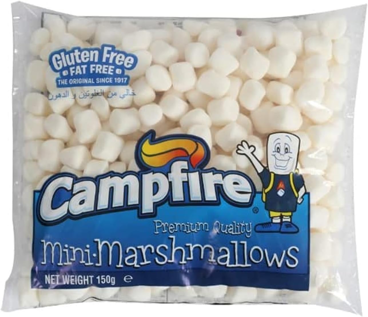 Premium Quality Mini-Marshmallows, 5.29 oz ℮ 150 g أعواد الخطمي الصغيرة عالية الجودة على شكل نار المخيم