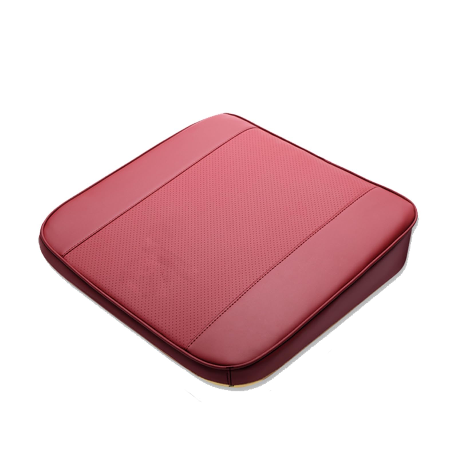 WENINETIES 1 PCS Car Seat Cushion for BYD Dolphin Surfing 2025, Booster Pad Leather Memory Foam Ergonomic Wedge Support Sight Improvement Seat Riser,Red