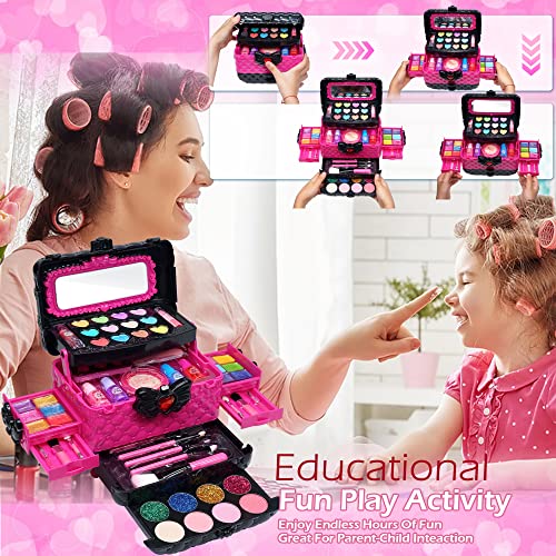 Kids Makeup Kit For Girl - Kids Makeup Kit Toys For Girls Washable Make Up For Little Girls,Non Toxic Toddlers Cosmetic Kits,Child Play Makeup Toys For Girls, Age 3-12 Year Old Children Gift… #TOP3