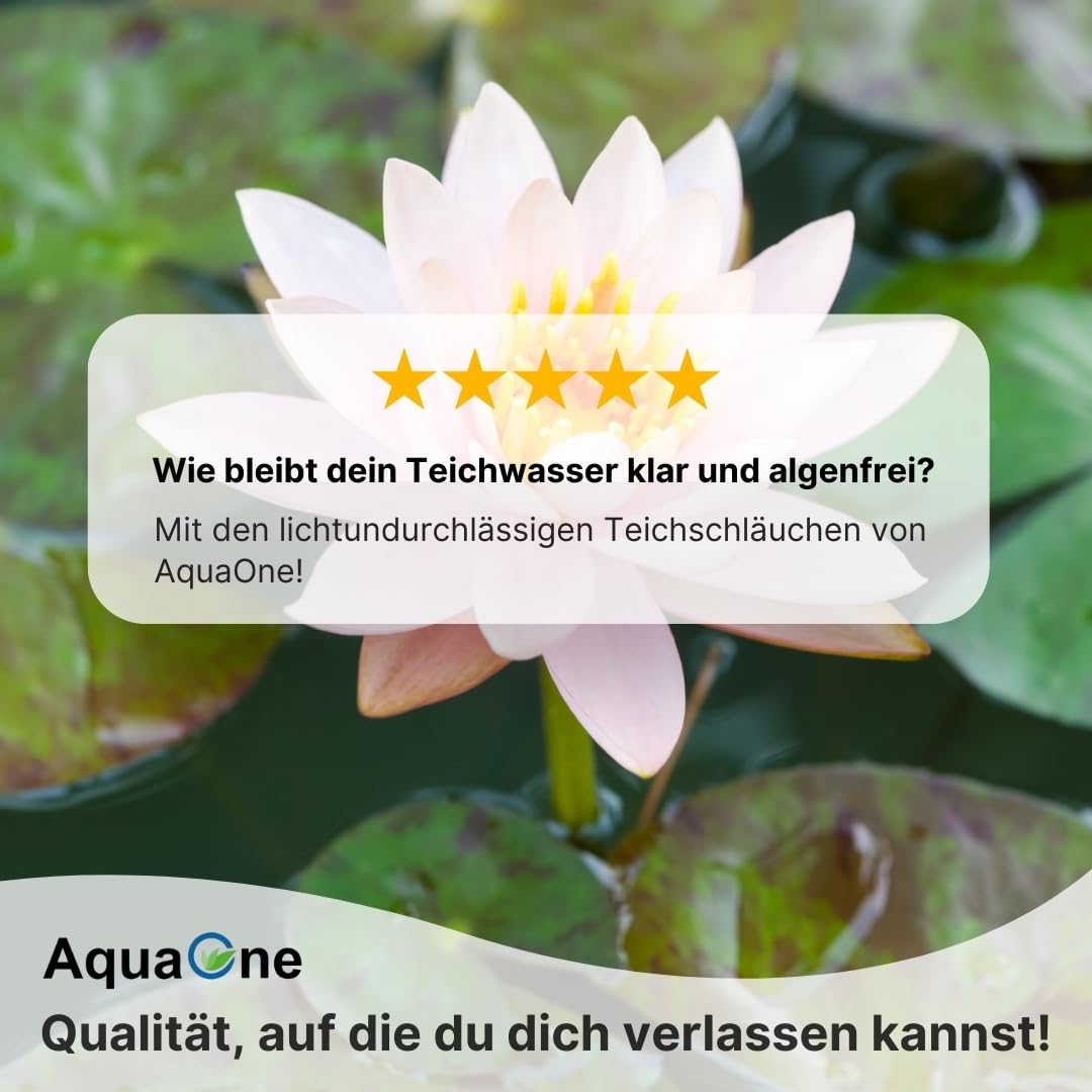 AquaOne Teichschlauch 32 mm 1 1/4' 10 Meter I Hochwertiger Teich Schlauch für Garten & Teiche I Teichschlauch I Spiralschlauch I Saugschlauch I Pumpenschlauch I Flexibel Wasserschlauch