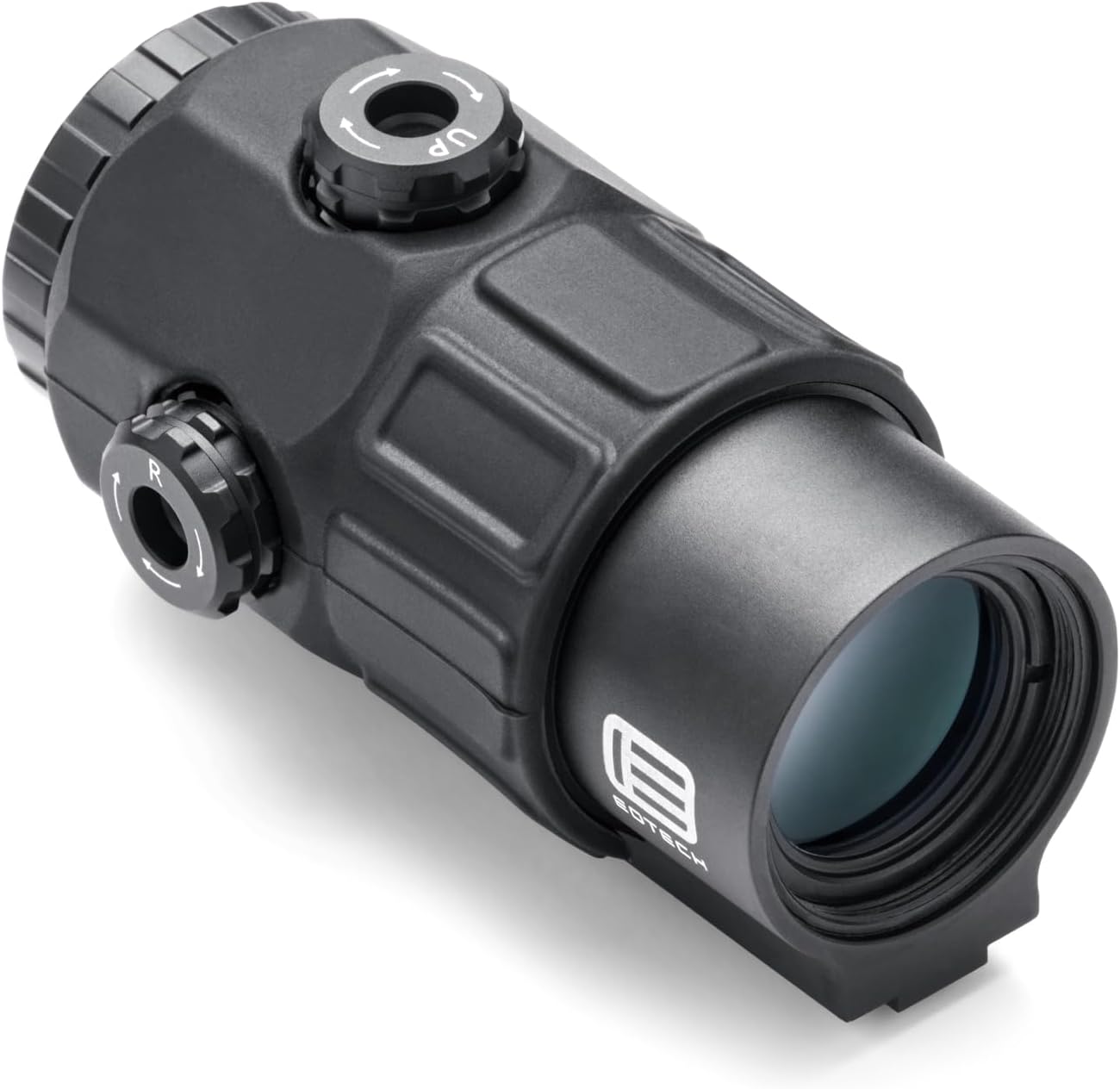 EOTECH G45 Magnifier, angled view s nastavovacími knoflíky