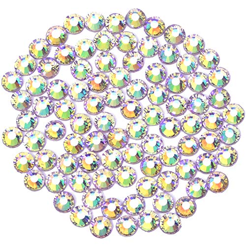 Image of 400 Pieces Hot Fix Glass Flatback Rhinestones HotFix Round Crystal Gems (Paradise Shine, SS30)