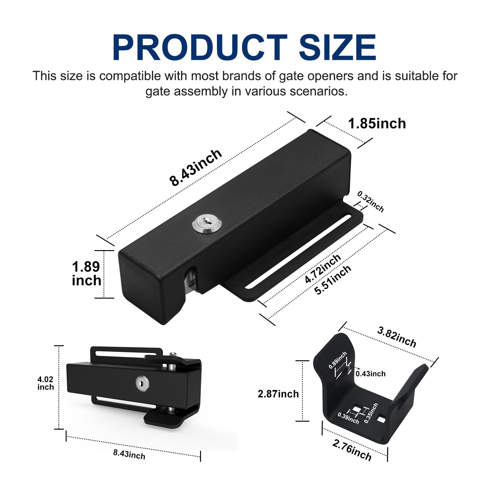 Photo 1 of AUTOGA Universal Automatic Electric Gate Lock for Swing Gate Openers
