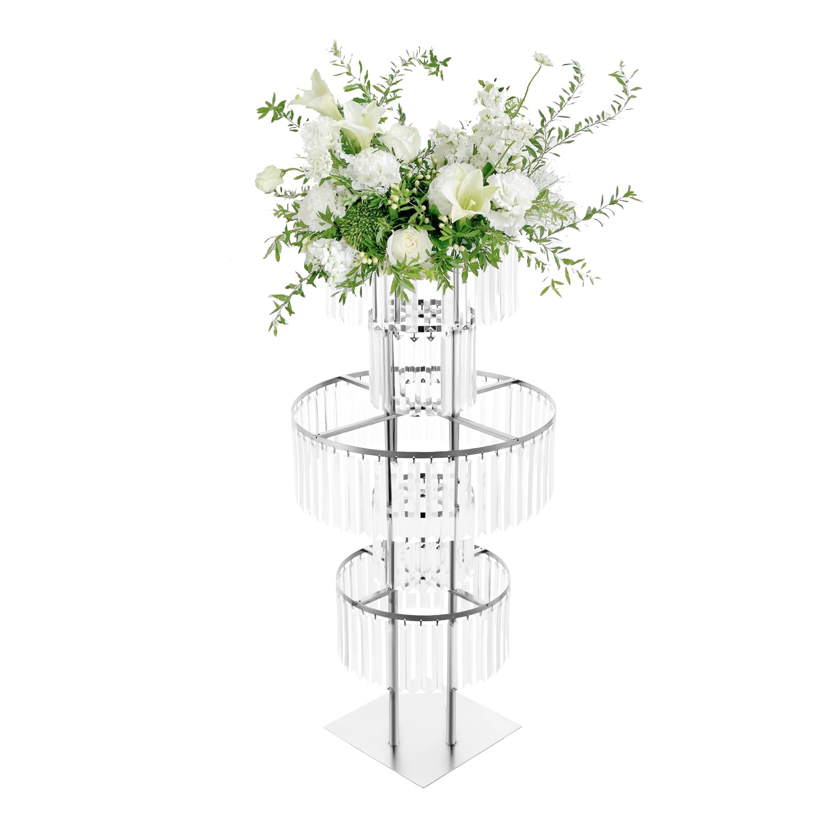 Vase de fleur or acrylique 110cm pièce centrale de la fête et mariage