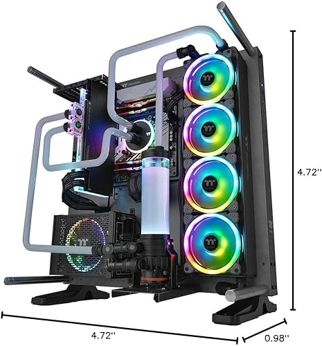Miniatura 13 de Thermaltake Riing Trio 12 RGB TT Premium Edition 4.724 in habilitado por software 30 LED direccionables 9 aspas ventilador de casa/radiador –