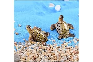 MAOMIA 8 Pcs Resin Beach Sea Turtle Miniature Figurine, Fish Tank Decoration...