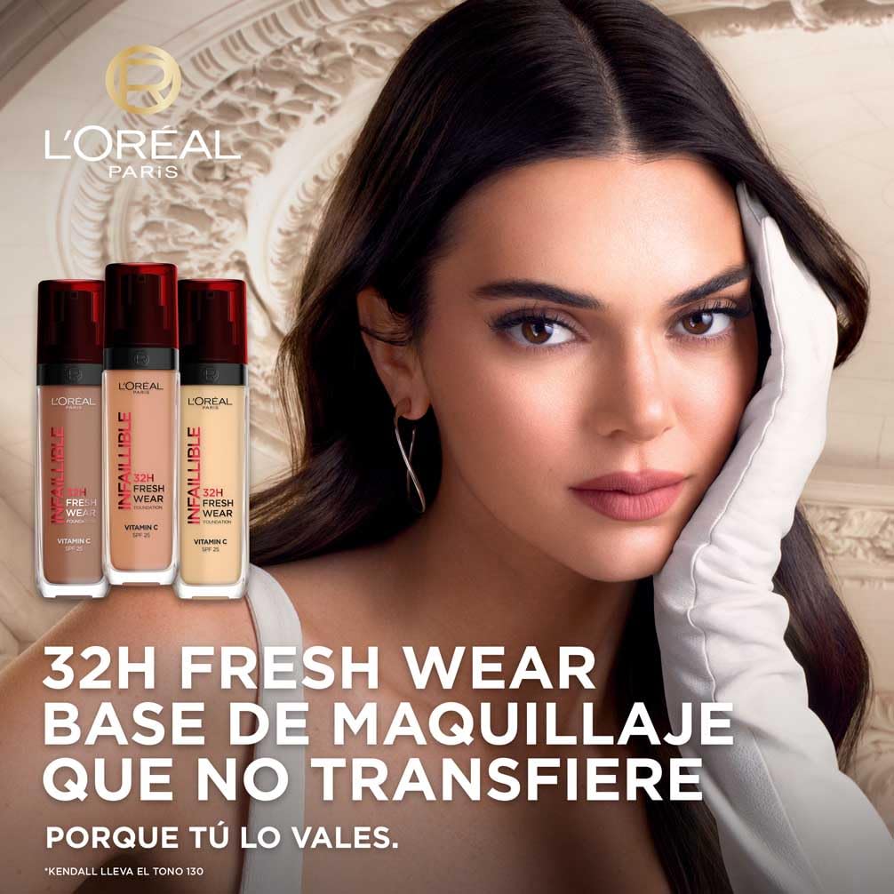 L'Oréal Paris, Base de maquillaje Líquida Infaillible 32h Fresh Wear, Para todo tipo de piel, Larga duración, cool rose, 30 ml — view 2