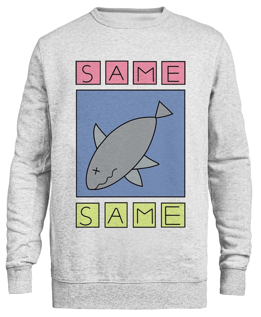 Nichijou Unisex Graues Sweatshirt Umweltfreundlicher Rundhalsausschnitt Unisex Grey Sweatshirt Eco-Friendly Crewneck
