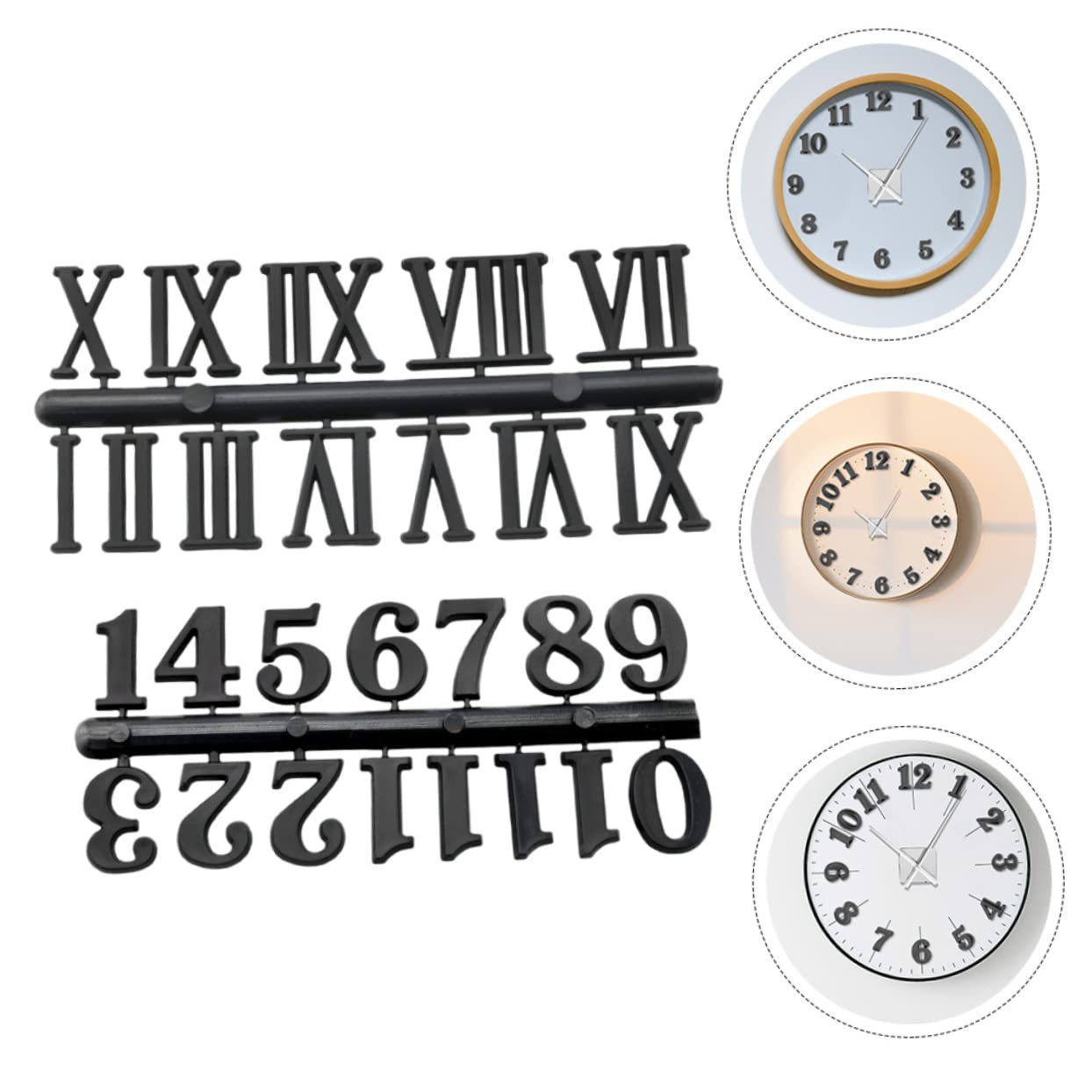 VILLCASE Kit de Chiffres Arabes en Plastique Noir Design Délicat et Lisse 6 Sets pour Horloge Mural pour Projets DIY et Décoration de Chambre VILLCASE Kit de Chiffres Arabes en Plastique Noir Design Délicat et Lisse 6 Sets pour Horloge Mural pour Projets DIY et Décoration de Chambre